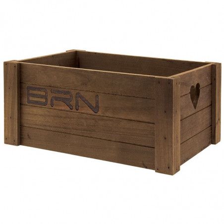 Wood basket lovely big brown BRN - 1