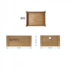 Cesto in legno marrone lovely big BRN - 1 2