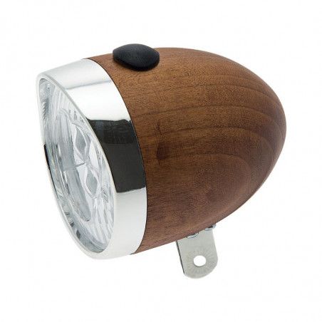 Riflettore a led in legno colore noce 70mm BRN - 1