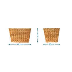 Natural wicker basket Geneva BRN - 1 2