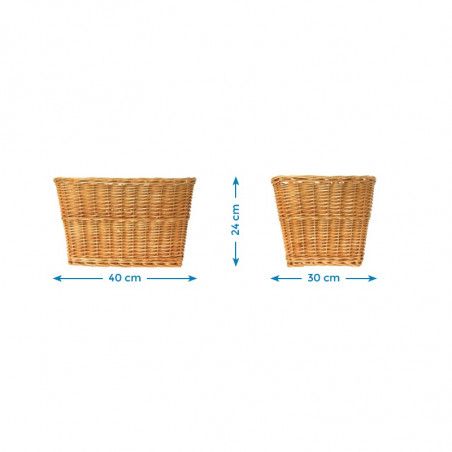 Natural wicker basket Geneva BRN - 2