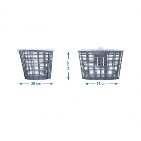 Cesto anteriore Capri in plastica grigio BRN - 2
