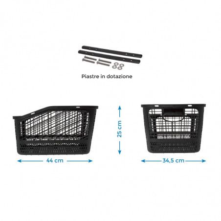 Basket black plastic rear Shopper BRN - 2