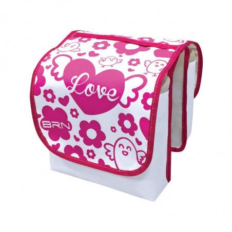 Borse Bimba Love Bianche/rosa a bisaccia BRN - 1