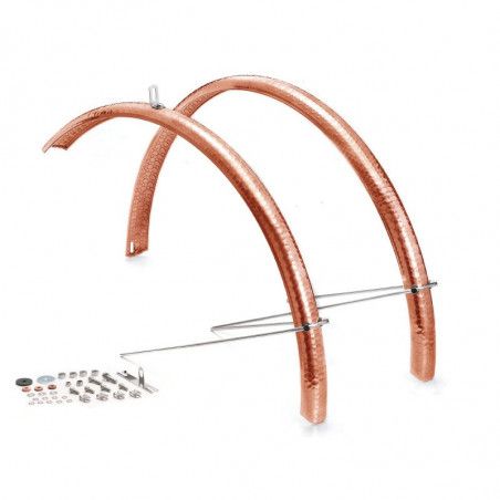 Retro couple fenders Hammered copper  - 1
