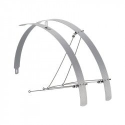 Plates couple fenders aluminum silver 32 mm  - 1