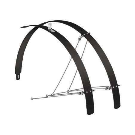 Coppia parafanghi Piatti alluminio Neri 42mm  - 1