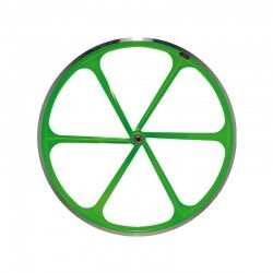 Rear Wheel Fixed 28 with 6 spokes Fluo green RMS - 1