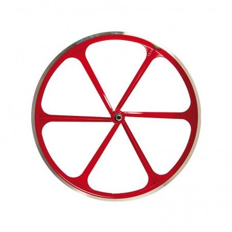 Rear Wheel Fixed 28 with 6 spokes Red RMS - 1