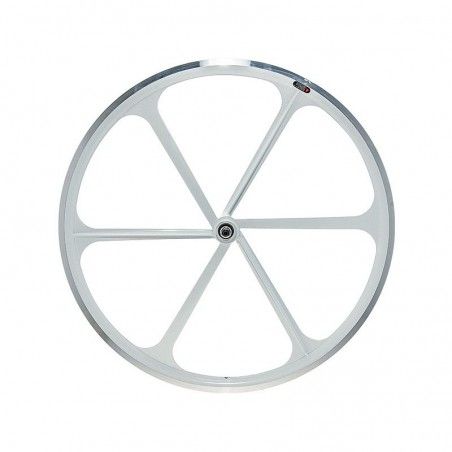 Ruota Posteriore Fixed 28 a 6 razze bianco RMS - 1