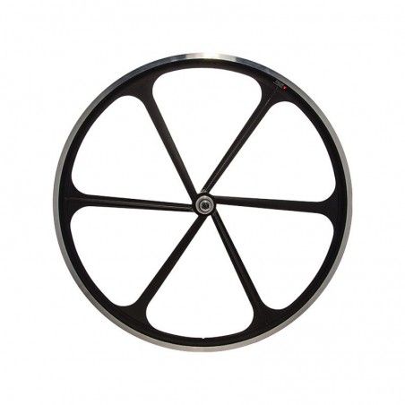Ruota Posteriore Fixed 28 a 6 razze nera RMS - 1