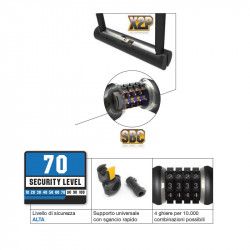 Padlock Arc Bulldog Combo Mini 90x140mm (Wired) OnGuard - 1 2