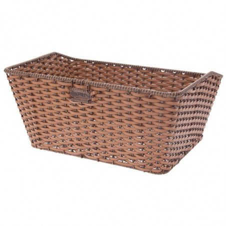 Basket in Faux Leather rectangular honey  - 1