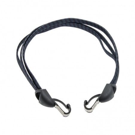 Elastic trio with steel hooks black 65 cm  - 1