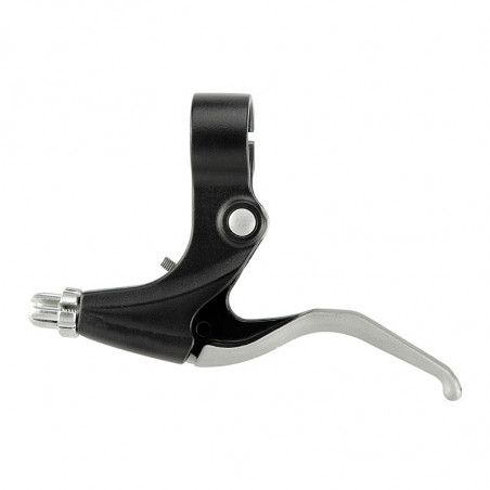 Pair brake levers MTB all aluminum forged black / gray  - 1