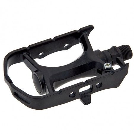 Coppia pedali Urban Mtb/Corsa/Fixed in alluminio nero  - 1