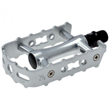 Couple of Pedals MTB all aluminum silver  - 1