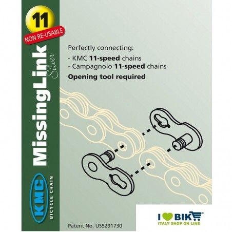 Coupling 11-speed chain KMC  Silver RMS - 1