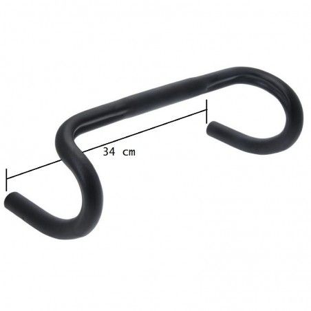 Manubrio Baby Racing in alluminio nero 34 cm  - 2