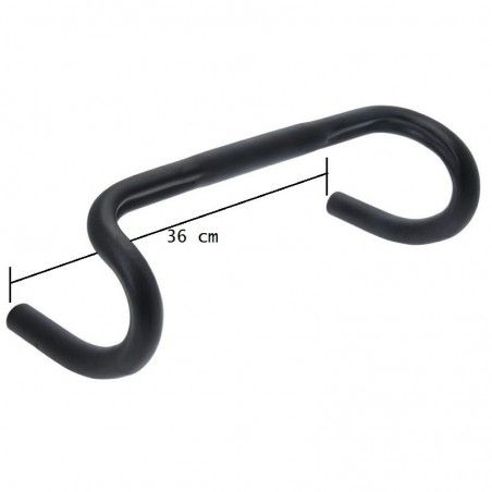 Manubrio Baby Racing in alluminio nero 36 cm  - 2