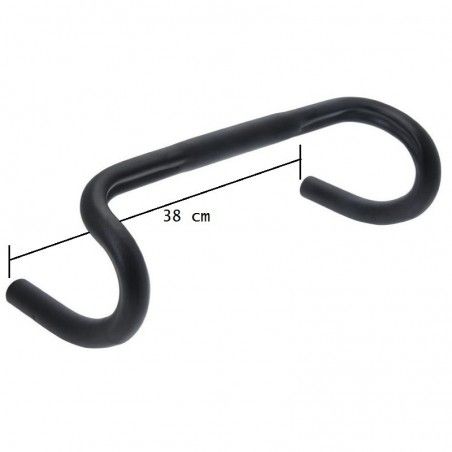 Manubrio Baby Racing in alluminio nero 38 cm  - 2