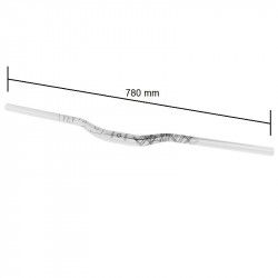 Manubrio in alluminio Freerider XXL Over size 31,8 mm Bianco TRANZ X  - 1 2