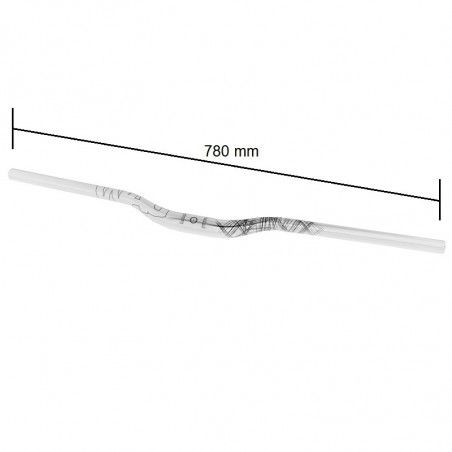 Manubrio in alluminio Freerider XXL Over size 31,8 mm Bianco TRANZ X  - 2