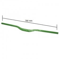 Manubrio in alluminio Wag Over size 31, 8mm anodizzato verde WAG - 1 2