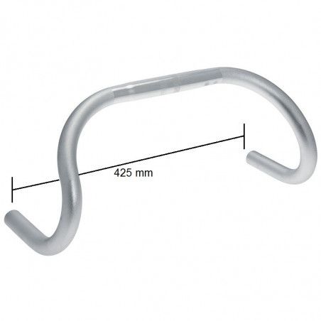 Manubrio Corsa/Pista Vintage in alluminio silver  - 2