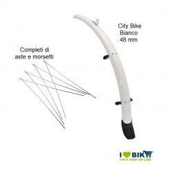 Parafanghi ABS con attacchi “Cobra” 28 City-Bike bianco  - 1