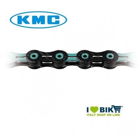 Catena KMC X11 SL 11 velocità Nera / Azzurro Bianchi® RMS - 1