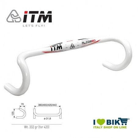 Manubrio Corsa ITM Alcor 80 Wing WHT 440 mm  - 1