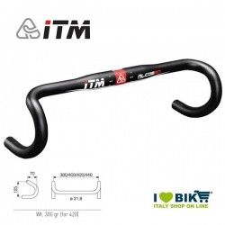 Manubrio Corsa ITM Alcor 80 Nero 420 mm  - 1