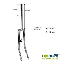 Forcella Olanda 28 cromata canotto 1 pollice  - 1