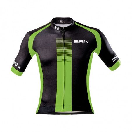 Maglia BRN Manica Corta Uomo nera/verde fluo BRN - 1