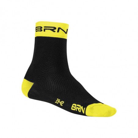 Sock Cycling BRN black / yellow fluo BRN - 1