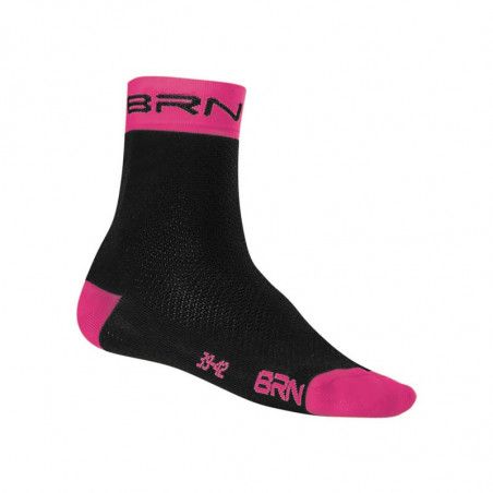 Calzino Ciclismo BRN nero/fuxia fluo BRN - 1