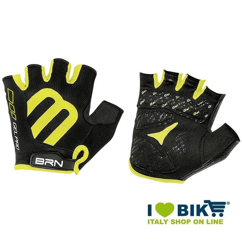Fingerless gloves BRN Gel Pro black / yellow fluo BRN - 1