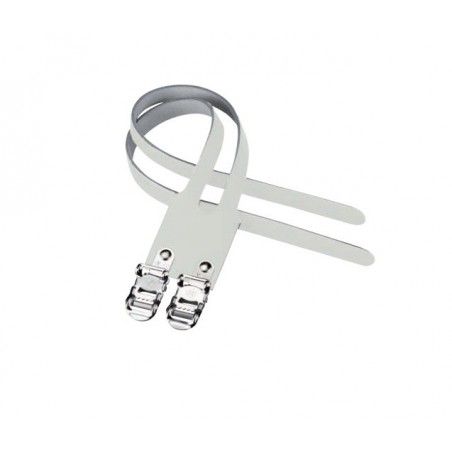 Double Leather Straps White  - 1