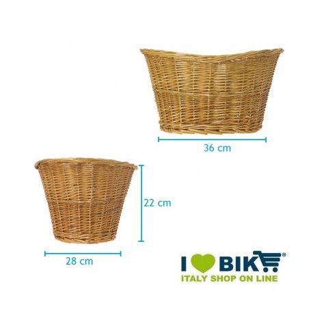 Wicker Basket in Natural Retro BRN - 2
