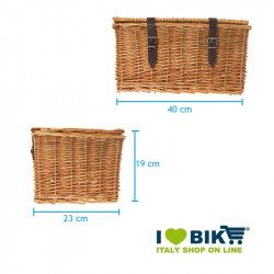 Wicker bike basket Baule small natural cover BRN - 1 2