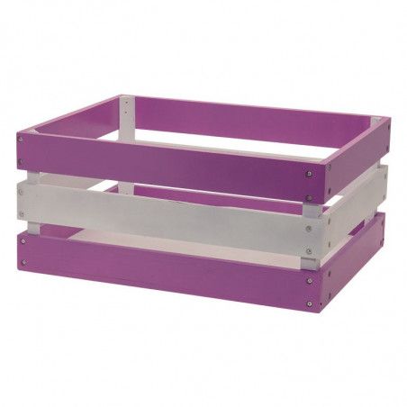 Wood basket Versilia lilac white Reinforced BRN - 1