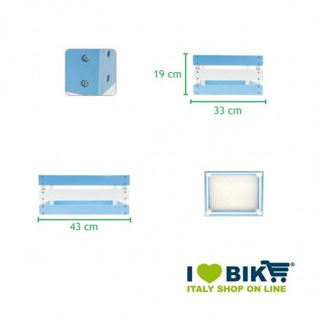 Cesto in legno Versilia verde bianco rinforzato BRN - 2