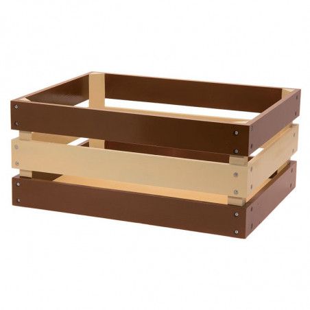 Cesto in legno Versilia marrone naturale rinforzato BRN - 1