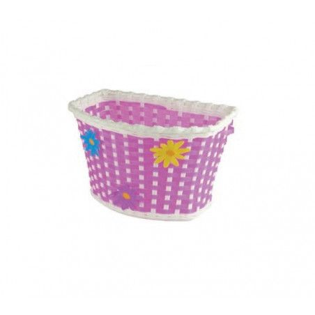 basket plastic baby Flower with pink straps  - 1