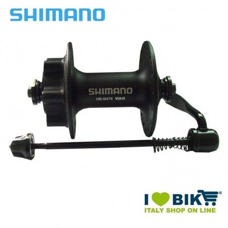 Mozzo ruota 36 fori anteriore Shimano freno a disco 6 fori nero Shimano - 1