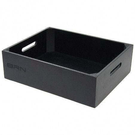 Cesto Amarcord in legno verniciato nero BRN - 1