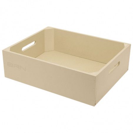 Wooden basket Amarcord in cream painted BRN - 1